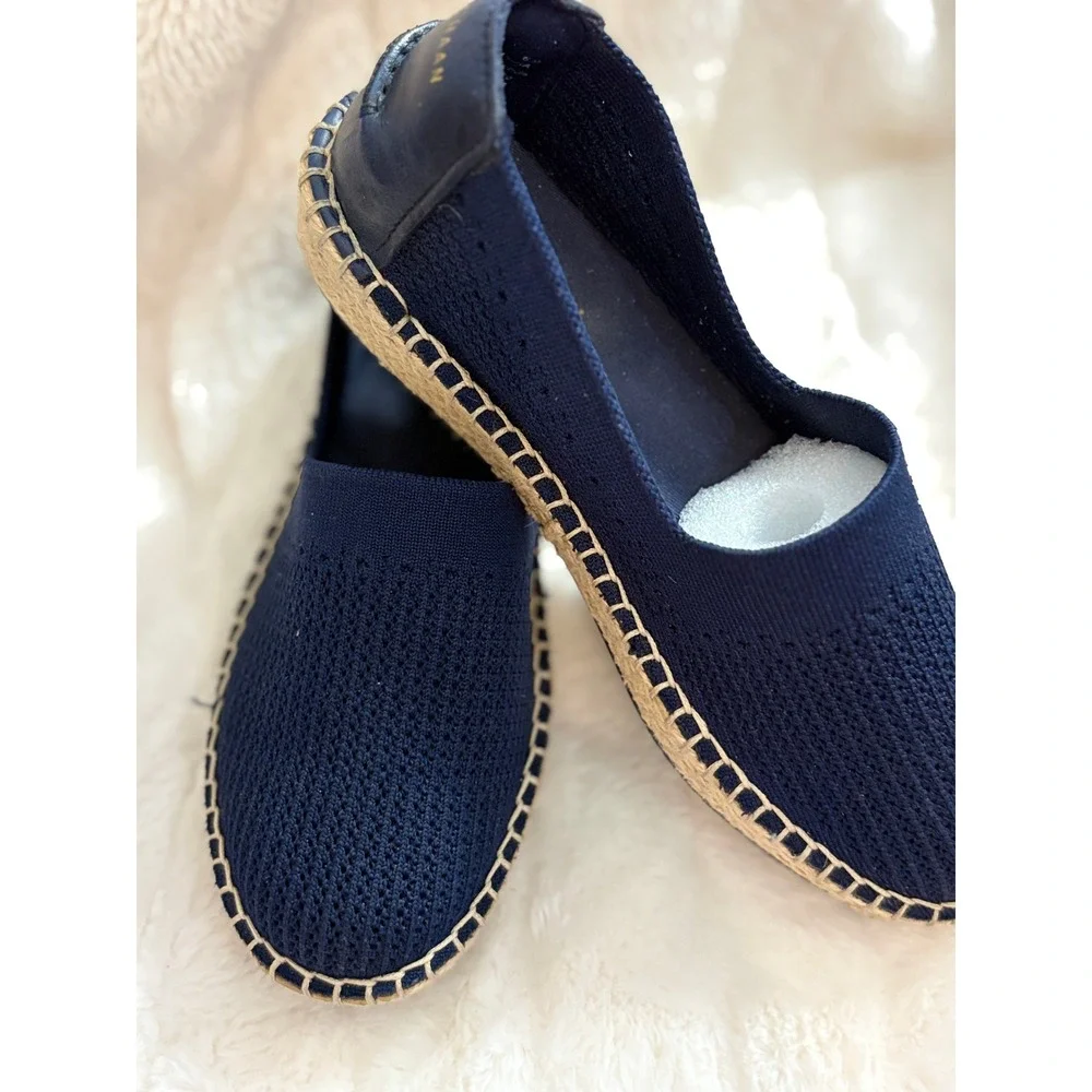 Cole Haan Cloudfeel Espadrille Navy Stitchlite Knit Flats W14241 Womens 6B